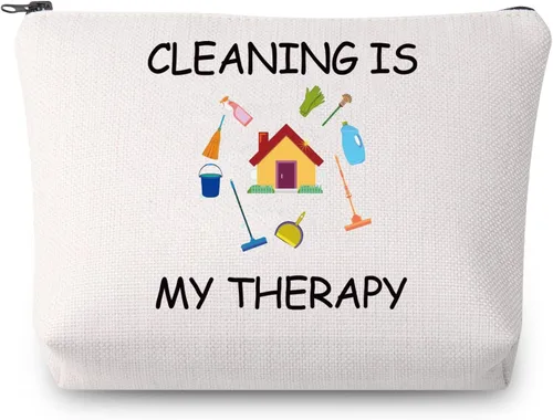 Miniatura 7 de JYTAPP Neat Freak Funny Housekeeping - Bolsa de maquillaje para limpieza - Regalo para dama de limpieza - Susurrador de polvo y escuadrón