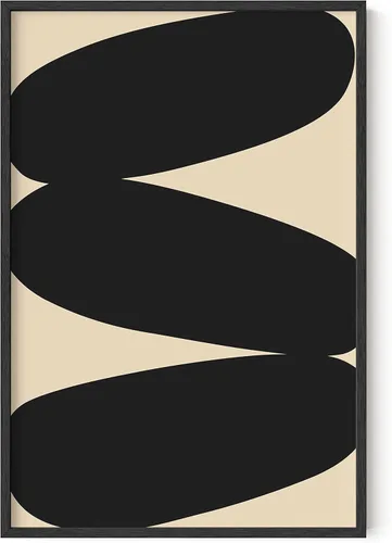 Miniatura 32 de HAUS AND HUES Póster de arte abstracto negro, impresión de pared abstracta negra, arte geométrico, decoración de arte abstracto, decoración de pared
