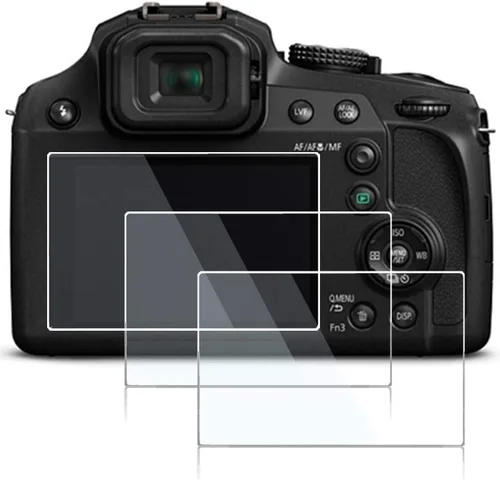 Cubierta de pantalla para Panasonic Lumix FZ80 FZ1000 II TZ95 FZ85 TZ85 TZ90 DMC-GF9 DMC-GF8, película dura de vidrio templado (3 unidades)