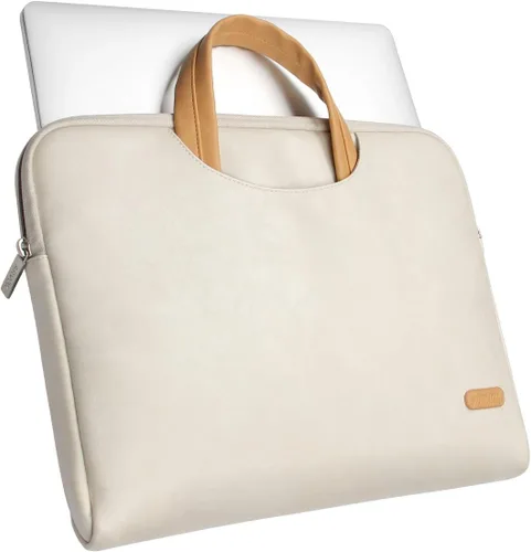 Miniatura 6 de ARVOK 15 15.6 16 pulgadas resistente al agua premium cuero portátil manga con asa y bolsillo con cremallera/ordenador portátil/Ultrabook Tablet
