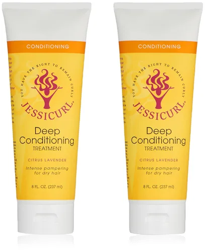 Jessicurl, Tratamiento acondicionador profundo, lavanda cítrica, acondicionador profundo para cabello seco dañado, gran mascarilla