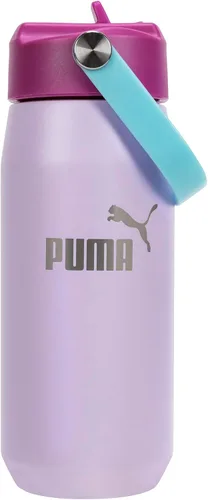 Miniatura 18 de PUMA Botella de agua de acero inoxidable aislada de 18 onzas unisex para adultos con pajilla y asa de transporte