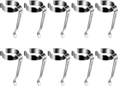 Miniatura 18 de Paquete de 10 linternas B101 – Clip duradero de acero inoxidable para bolígrafo y clip para tapa, cómodo de llevar