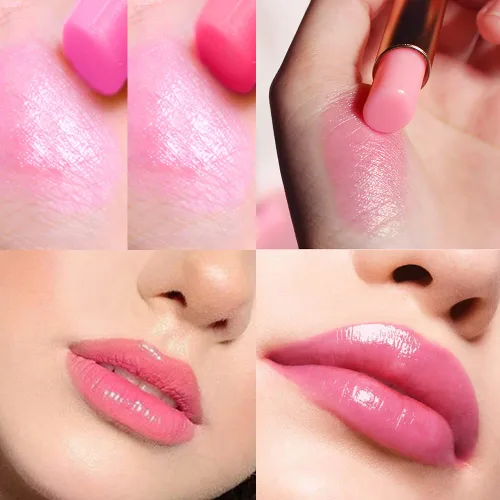 Miniatura 5 de BINGBRUSH Lápiz labial que cambia de color melocotón, hidratante de larga duración para el cuidado de los labios, bálsamo labial mágico, brillo