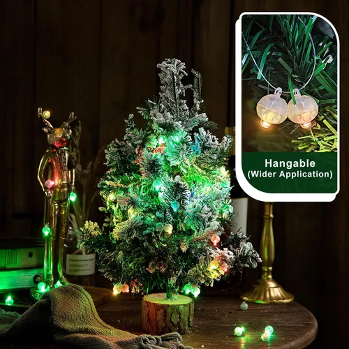 Miniatura 2 de 50 mini luces LED, globos de luz LED para decoraciones de fiesta, luces de fiesta de neón para linterna de papel, huevos de Pascua, fiesta de Rojo