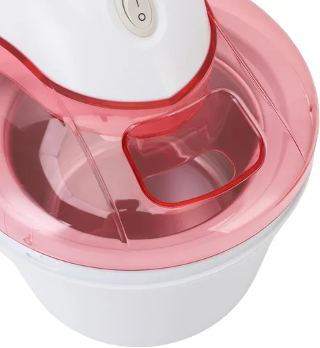 Miniatura 4 de TOPINCN Máquina de helados eléctrica para congelar yogur, máquina automática de helados para la cocina del hogar, color blanco rosáceo, 40.6 fl oz