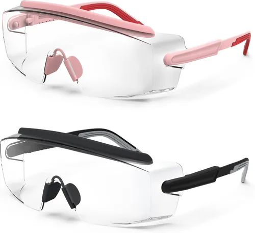 Miniatura 13 de Gafas de seguridad antivaho Gafas de seguridad sobre gafas protectoras con lentes antiarañazos ajustables Negro