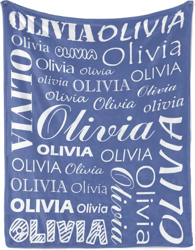 Miniatura 24 de Manta personalizada con nombre para niños y adultos, manta de franela personalizada con nombre Color 07