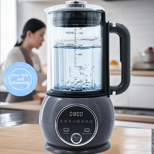 Miniatura 8 de Batidora caliente 10 en 1 para producir leche de nueces, 51 onzas de soja casera, almendra, avena, a base de plantas, para preparar alimentos