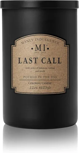 Miniatura 68 de Manly Indulgence Last Call - Velas perfumadas para hombres, 2 mechas, 16.5 onzas, cera de mezcla de soja premium, 60 horas de combustión, velas