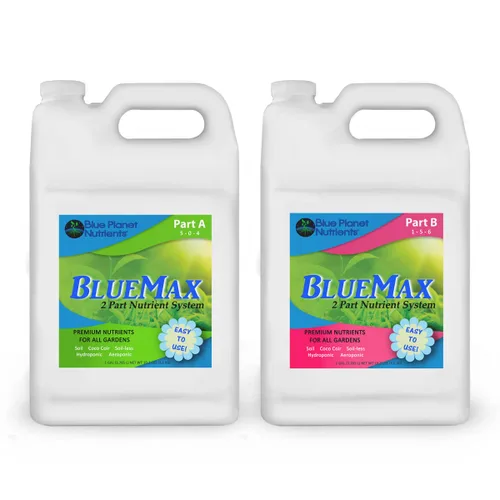 BlueMax - Juego de fertilizantes (botellas de 128 onzas líquidas) galón | Alimento concentrado para plantas y jardines | Hace hasta 1,890 galones |