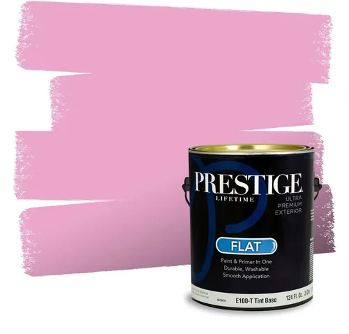 Miniatura 782 de Prestige Paints Pintura exterior e imprimación en uno, 1 galón, plano, coincidencia comparable de Valspar* Amber Rose*