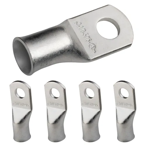 Miniatura 92 de SELTERM 5 piezas terminales de cable de cobre estañado 1/0 AWG perno de 1/2", extremos de cable de batería, terminales de anillo, conectores