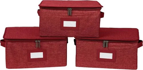 Miniatura 117 de Covermates Keepsakes - Juego de cajas de almacenamiento con cierre de cremallera, paquete de 3 cubos organizadores de poliéster resistente, diseño