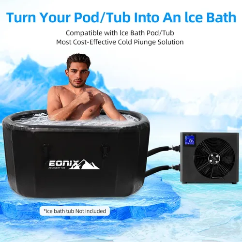Miniatura 7 de Enfriador de agua para baño de hielo para bañeras de inmersión fría, máquina enfriadora de agua de 1.0 HP, sistema de enfriamiento hidropónico