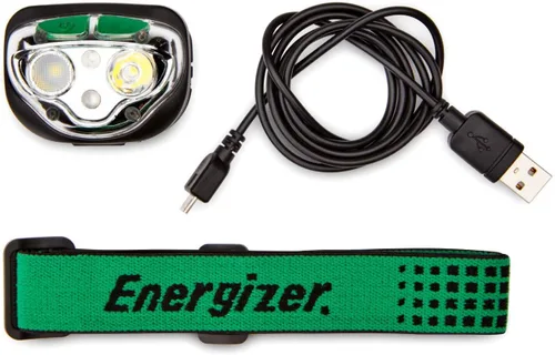 Miniatura 6 de Energizer Vision Linterna Frontal LED Recargable, Linterna Frontal LED Brillante Resistente al Agua para Exteriores, Equipo de Campamento y Verde