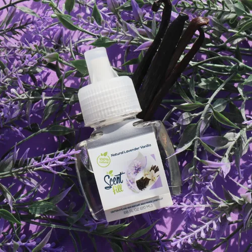 Miniatura 7 de Scent Fill Ambientador enchufable 100% natural de lavanda y vainilla, recargas de aceite perfumado, 2 recargas + difusor