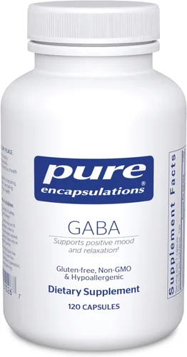 Pure Encapsulations GABA - Suplemento para apoyar la relajación y la moderación del estrés ocasional - con aminoácidos GABA premium - 120 cápsulas