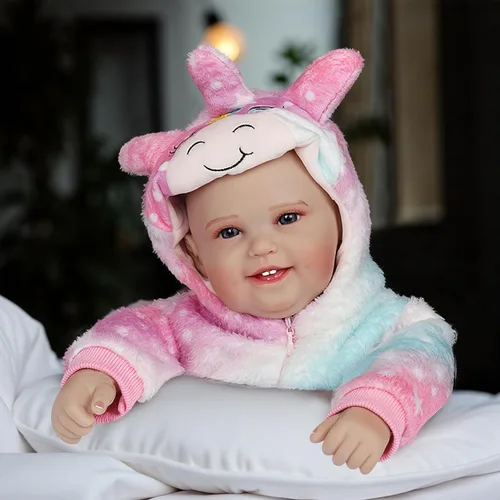 Miniatura 8 de Muñecas de bebé de la vida real - Muñecas de bebé Reborn de 19 pulgadas para niñas de 3 años en más, muñeca de bebé realista de vinilo con cuerpo