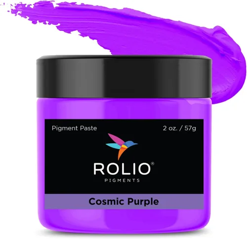 Miniatura 6 de Rolio Pasta de pigmento, tarro de 2 onzas, ultra violeta, ideal para proyectos de epoxi, tinte rico para arte vibrante, tinte de resina epoxi