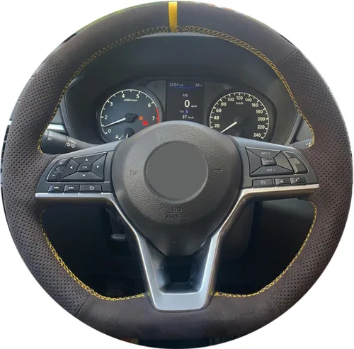Steering Wheel Covers for Nissan X-Trail Qashqai Rogue Sport Kicks Micra Leaf 2017-2019, Custom Car Steering Wheel Braid Cover