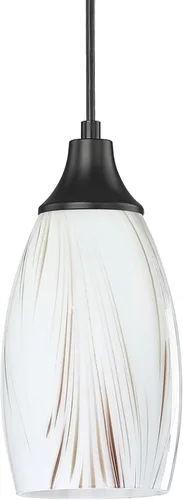 Miniatura 8 de karyfine Luces colgantes de vidrio de leche para isla de cocina, mini colgante de cristal, lámpara de cristal con cable ajustable negro para cocina