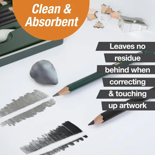 Miniatura 4 de Faber-Castell Gomas de borrar - Drawing Art - Borradores amasados, tamaño grande, color gris, paquete de 4