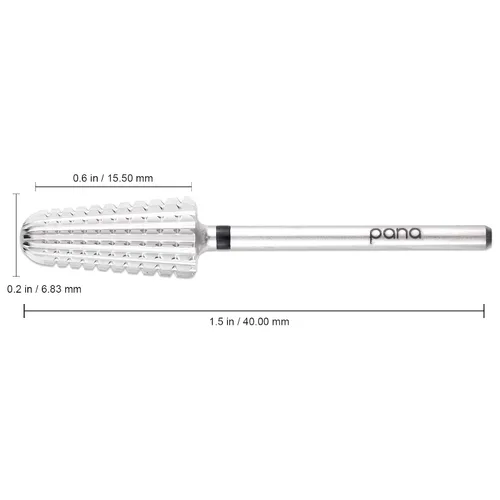 Miniatura 2 de PANA - Broca volcanita de carburo para uñas, de dos vías para zurdos y diestros – Rápida extracción del acrílico o gel duro – vástago de 3/32