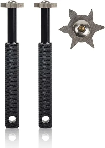 HIFROM Afilador de ranuras con 6 cabezales – Afilador de ranuras para palos de golf, herramienta de reranurado y limpiador para todos los hierros,