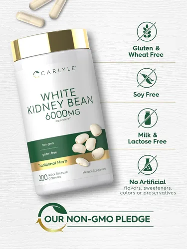 Miniatura 5 de Carlyle Frijol blanco 200 unidades Extracto sin OMG y sin gluten