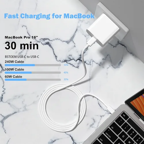 Miniatura 6 de Paquete de 2 cables de carga USB C a USB C de 3 pies y 60 W, cable de carga rápida tipo C a tipo C, para iPhone 16 E/17/Air/15/Pro/Plus/Pro Max