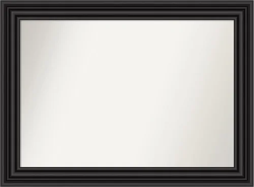 Miniatura 647 de Amanti Art Espejo personalizado, espejo de baño negro puente, espejo de pared o espejo de tocador de baño sobre el fregadero (26 x 26 pulgadas)
