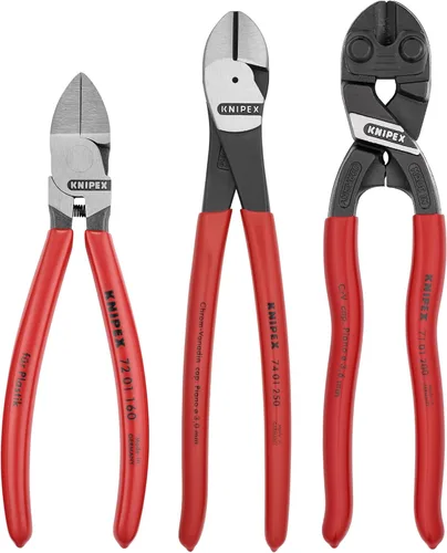 Miniatura 5 de KNIPEX Tools 9K 00 80 137 US Juego de alicates de corte de 3 piezas con 10 piezas portaherramientas