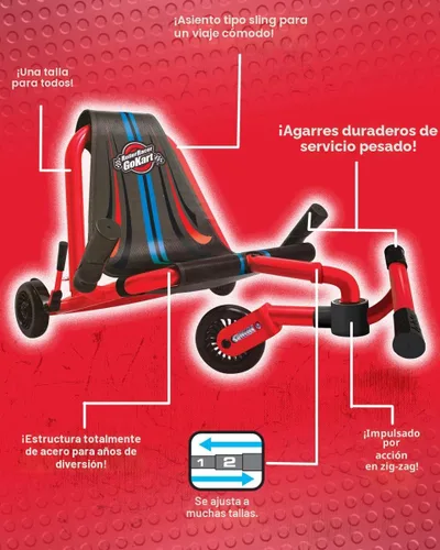 Miniatura 4 de Go Kart, balanceo de lado a lado para un paseo increíble, alimentado por movimiento en zig-zag, se monta en cualquier superficie dura