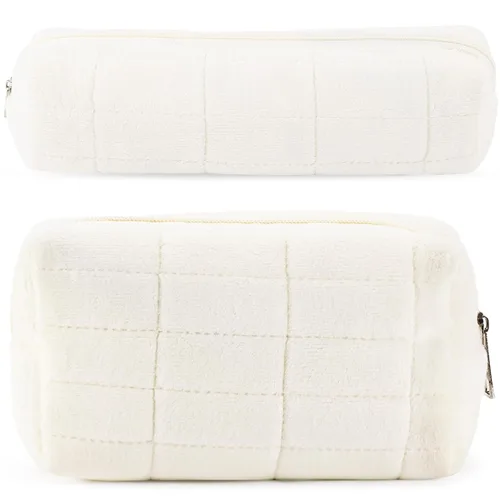 Miniatura 24 de ZLFSRQ Bolsa de maquillaje a cuadros para mujer, grande y pequeña, juego de bolsa de cosméticos a cuadros, bolsas de aseo de viaje, bolsa de Cuadros