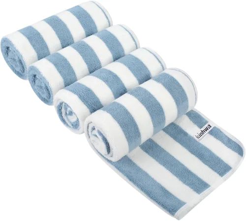 Miniatura 9 de KinHwa Toallas de mano de microfibra para baño, toallas faciales suaves y absorbentes, toallas de mano grises para baño, paños de lavado para spa