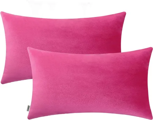 Miniatura 52 de Jeneoo Cómodas fundas de almohada de terciopelo suaves y gruesas para niños, para sofá, fundas de cojín decorativas sólidas cuadradas para Lavanda
