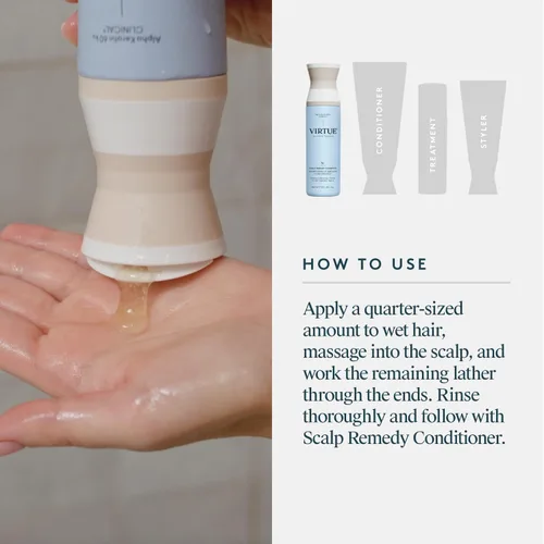 Miniatura 4 de VIRTUE Champú remedio para el cuero cabelludo, equilibrio de microbiomas para cuero cabelludo seco, graso e irritado, sin fragancia, seguro