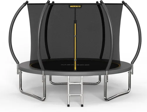 Miniatura 14 de Mersco Trampolín para exteriores de 10 pies, 12 pies, 14 pies, con recinto y escalera, cama elástica recreativa aprobada por ASTM para niños