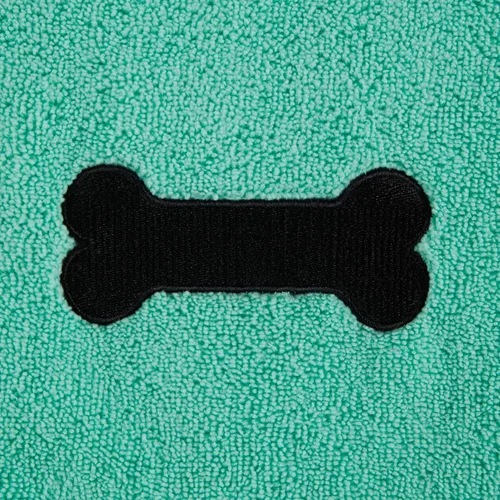Miniatura 4 de Bone Dry Colección de toallas de aseo para mascotas, microfibra absorbente, XL, 41 x 23.5 pulgadas, color verde bordado Bordado verde