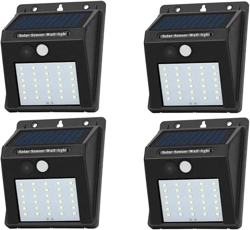 Miniatura 10 de Luces solares con sensor para exteriores, 30 LED, inalámbricas, impermeables, de seguridad, con sensor de movimiento solar, luces de pared