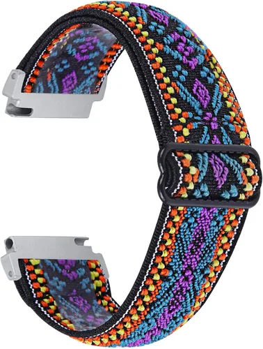 Miniatura 12 de RuenTech Correa elástica para reloj compatible con Amazfit Bip 3/Bip 3 Pro/Bip Lite/Bip S/Bip U/Pop, correas ajustables de nailon elástico de 0.787