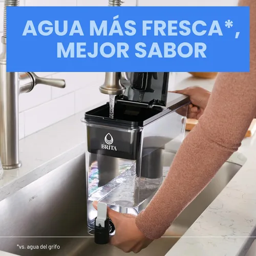 Miniatura 3 de Dispensador de agua Brita UltraMax grande con 1 filtro BritaPlus, capacidad para 27 tazas, negro (el paquete puede variar)