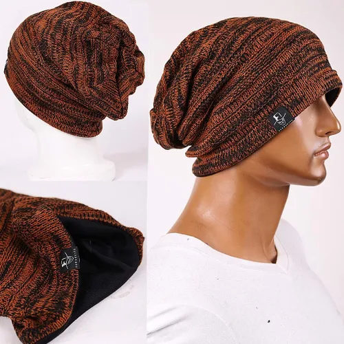Miniatura 111 de FORBUSITE Gorro de punto largo holgado para hombre para verano e invierno, de gran