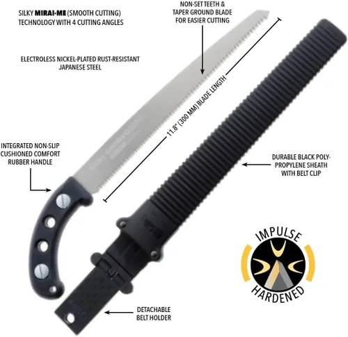 Miniatura 3 de Silky GOMTARO - Sierra de mano profesional (11.811 in, dientes finos (104-30)