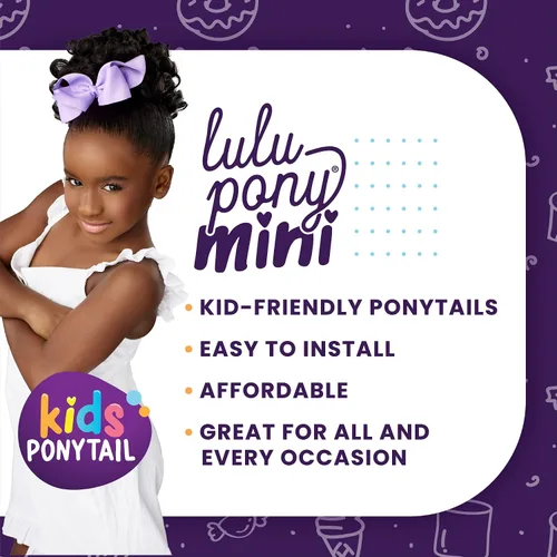 Miniatura 6 de Sensationnel Lulupony Mini - Lollipop cola de caballo con cordón para niños sintético pony up do wig piece (T2/27)