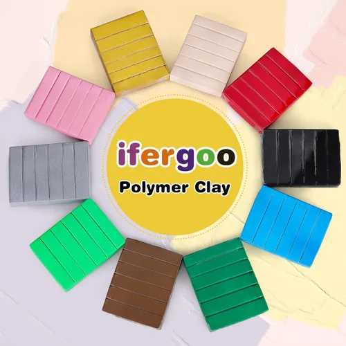 Miniatura 6 de ifergoo Arcilla polimérica, 3.53 onzas (3.53 onzas) de arcilla modelo horneada para esculpir, bricolaje, creación artística y proyectos escolares