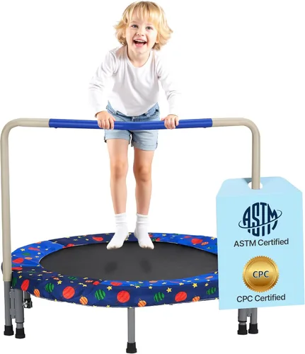 VEVOR 3FT Trampoline for Kids, 36" Trampolines Indoor/Outdoor Trampoline for Toddlers, Foldable Mini Baby Jump Toy with Foam Handle, Recreational