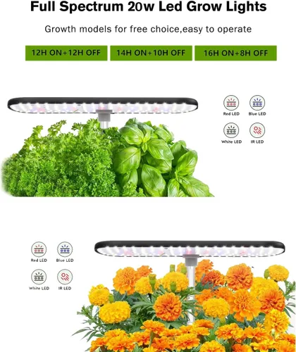 Miniatura 2 de Sistema de cultivo hidropónico, jardín de hierbas interior, 12 cápsulas Sistema de cultivo hidropónico, kit de jardín de hierbas sistema