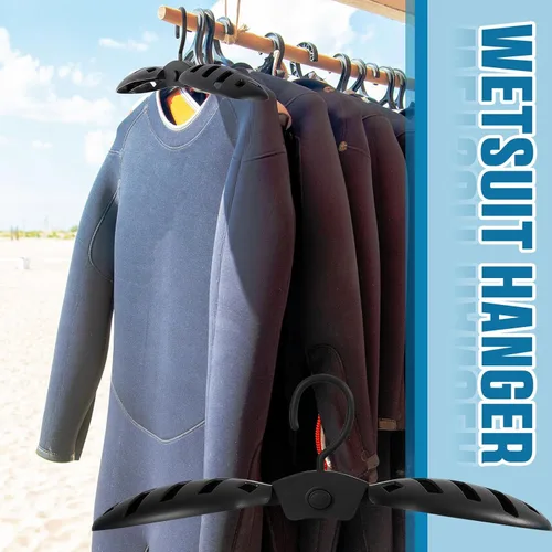 Miniatura 5 de Maitys Wetsuit Hanger Foldable Heavy Duty Surf Hanger with Wide Shoulder, Fast Dry Vented Design for Scuba Diving Suit, Travel Portable Surfing